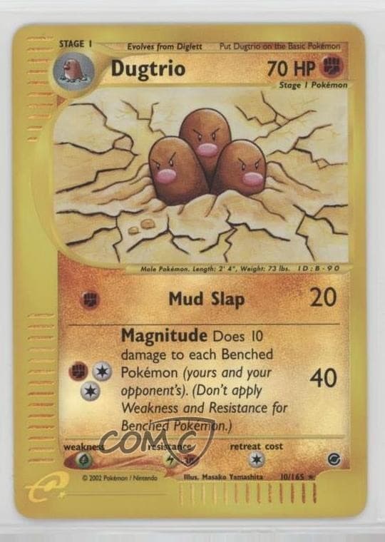 Dugtrio Reverse Foil Pokemon e-Card Series Expedition #10 2002