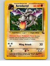 Aerodactyl 1/62 Rare Fossil Pokemon Unlimited Holo Lightly Played