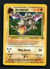 Pokemon Card: AERODACTYL Unlimited Fossil 1/62 Holo (MP)