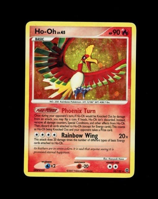 2007 Pokemon SECRET WONDERS HO-OH HOLO (SWIRL) 10/132 RARE! MP - HP 