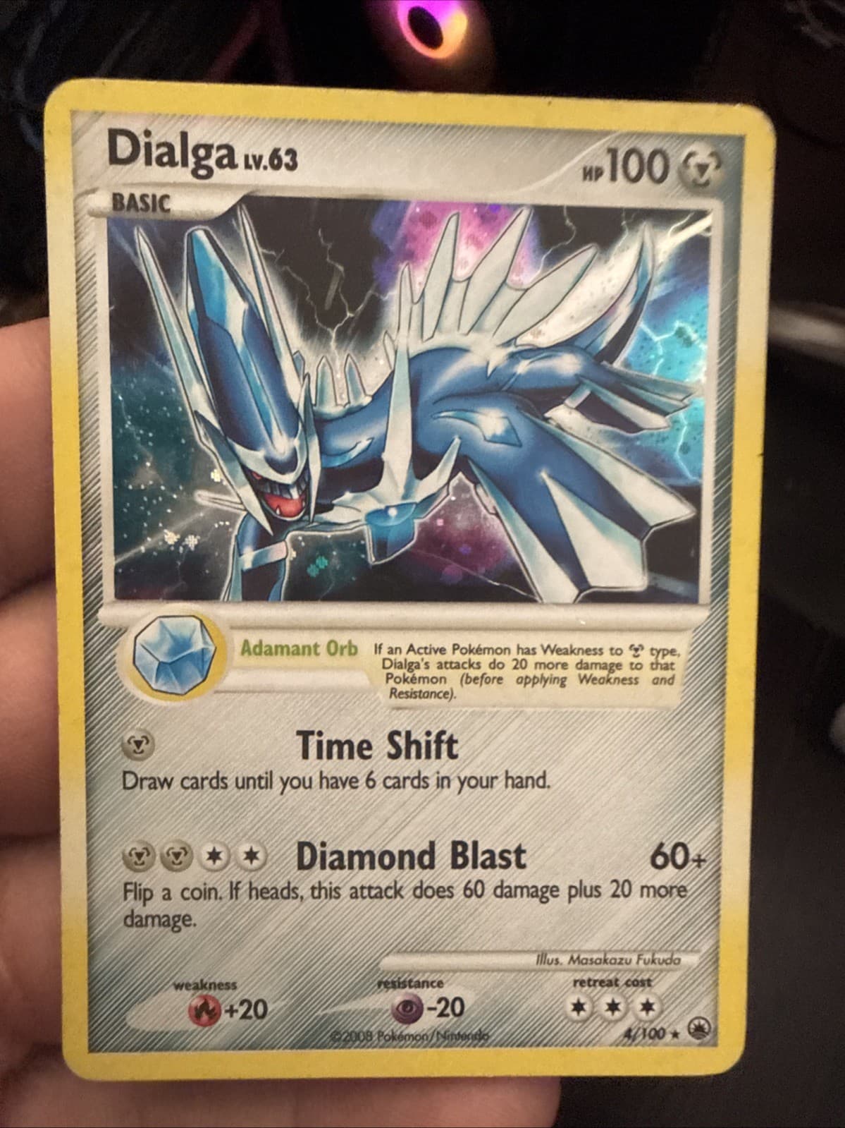 Dialga 4/100 Majestic Dawn Holo Rare LP Lightly Played 