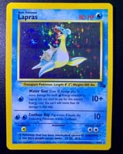 LAPRAS 10/62 Holo Rare Unlimited Fossil Set Pokemon Card Near Mint