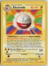 Electrode 21/102 Rare Base Set Shadowless Pokemon Unlimited Lightly Played