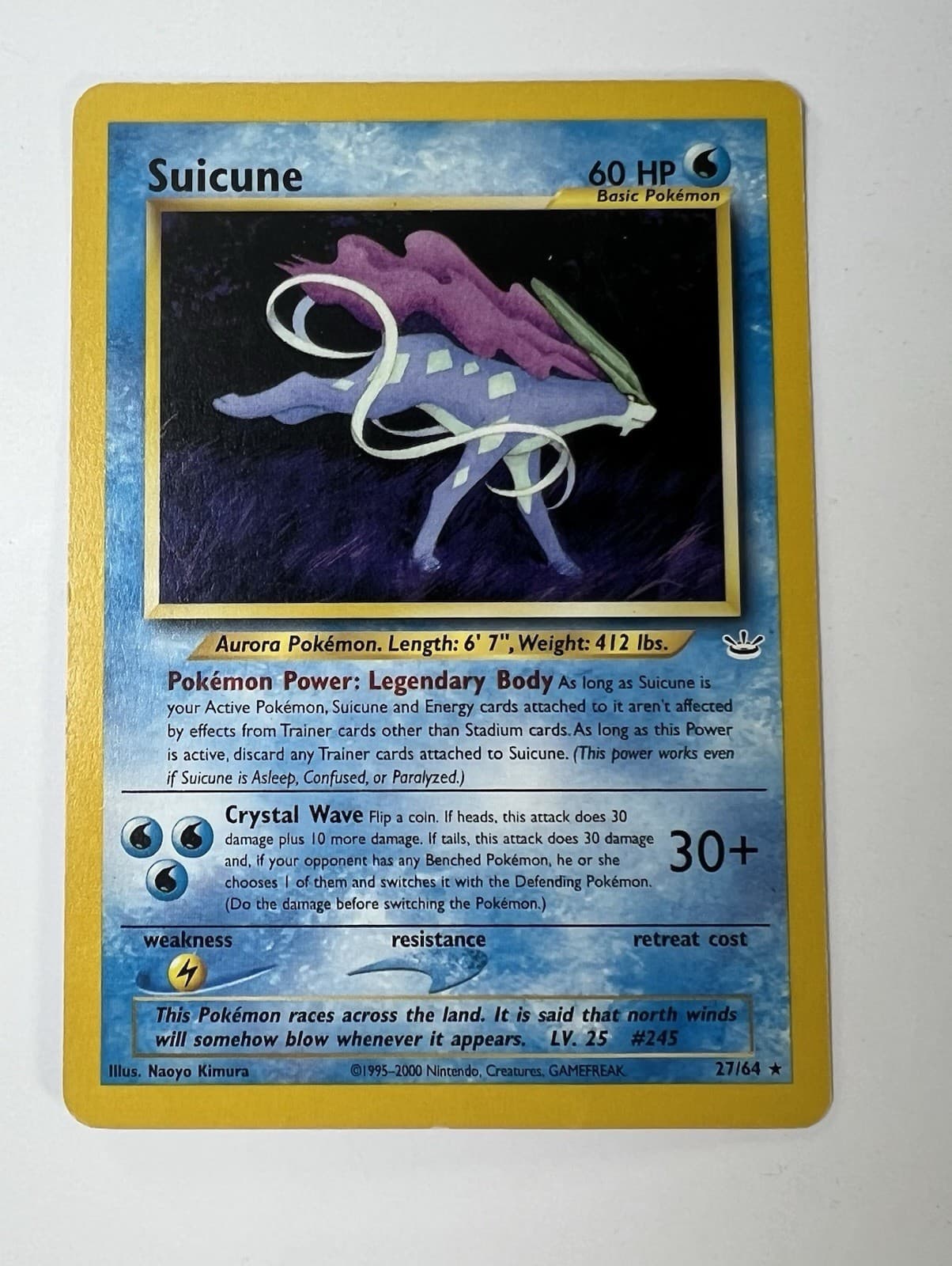 Suicune 27/64 Neo Revelation Regular *Small Indent