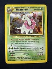 Pokémon Meganium 10/111 Neo Genesis Holo Rare MP WOTC 2000 Free Shipping #1 B