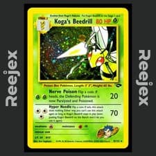 Koga's Beedrill - 9/132 - Holo Rare - Gym Challenge - Pokemon Card - LP