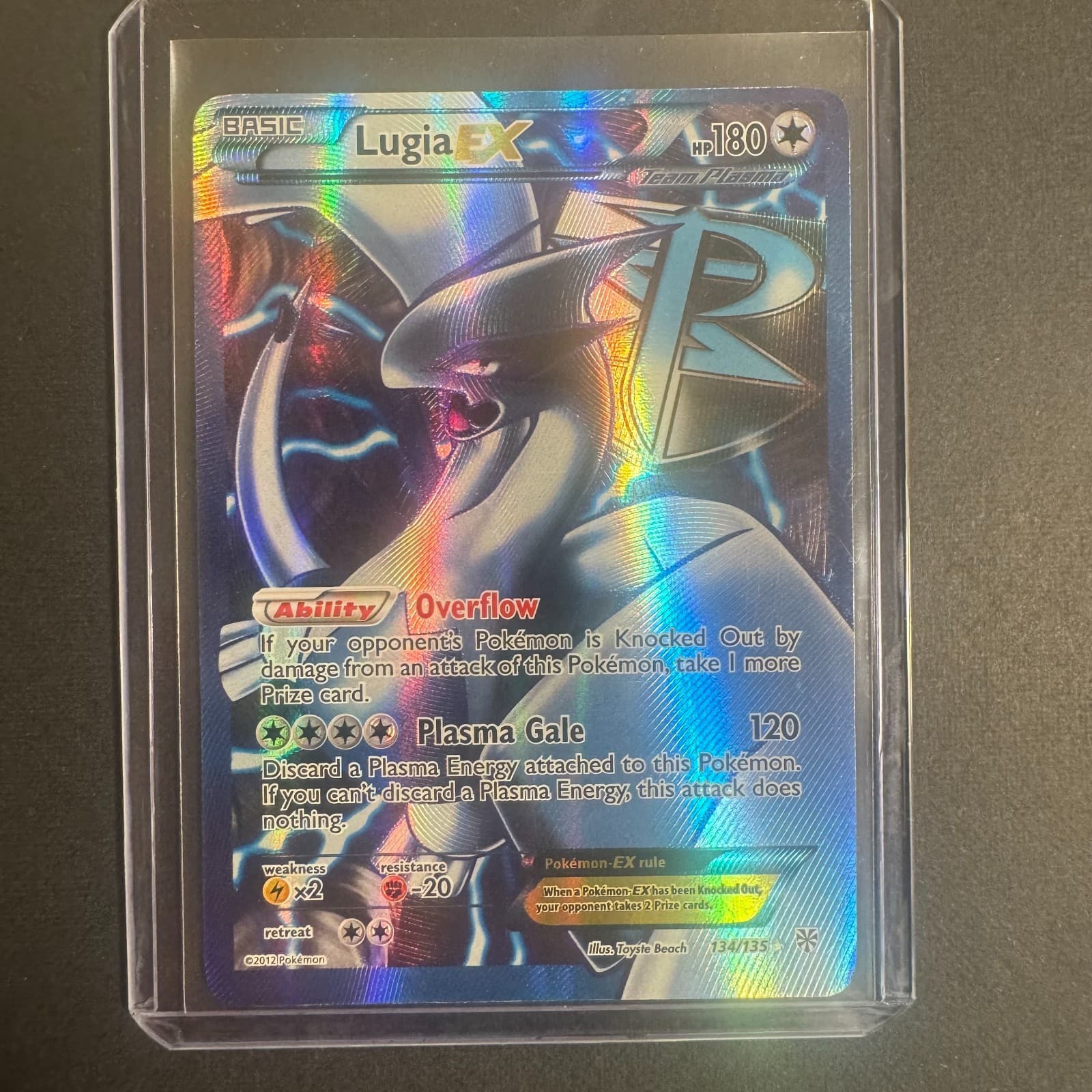 TCG Pokemon Lugia EX (Team Plasma) (134 Full Art) 134/135 Plasma Storm Holo