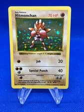 VTG 1999 Pokemon Base Set Shadowless Hitmonchan 7/102 Holo Rare NM