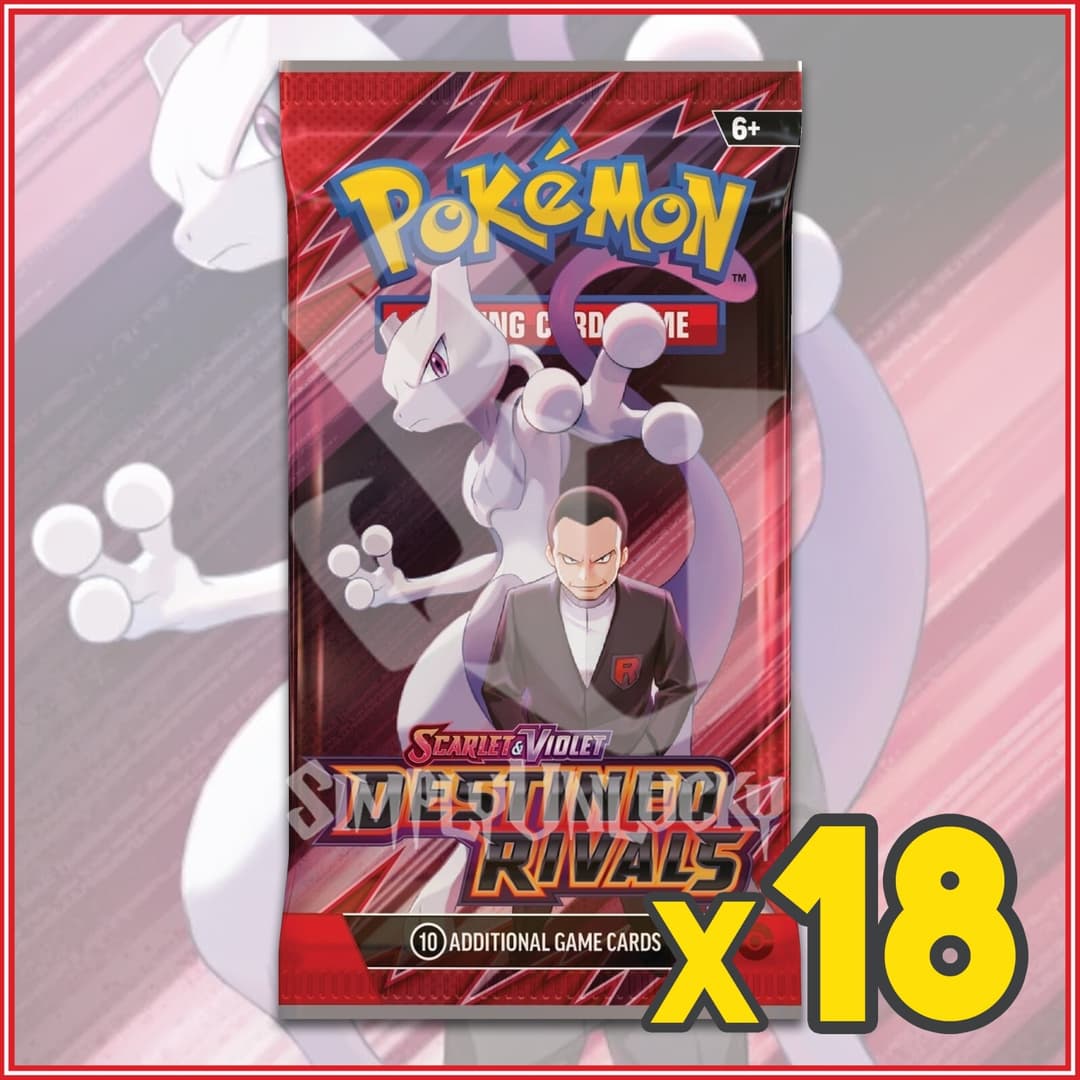 Pokemon TCG Destined Rivals 18x Sealed Booster Packs 1/2 Half Booster Box SV10