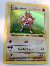 Hitmonchan Shadowless Base Set Pokemon Card WOTC