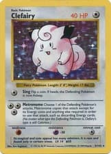 Pokemon Clefairy 5/102 005/102 Holofoil MP Base Set (Shadowless) Holo Rare