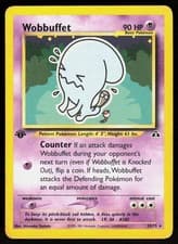 Wobbuffet 35/75 Neo Discovery Pokemon - Rare 1st Edition MP