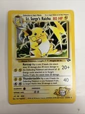 Lt. Surge's Raichu 11/132 Gym Challenge Holo