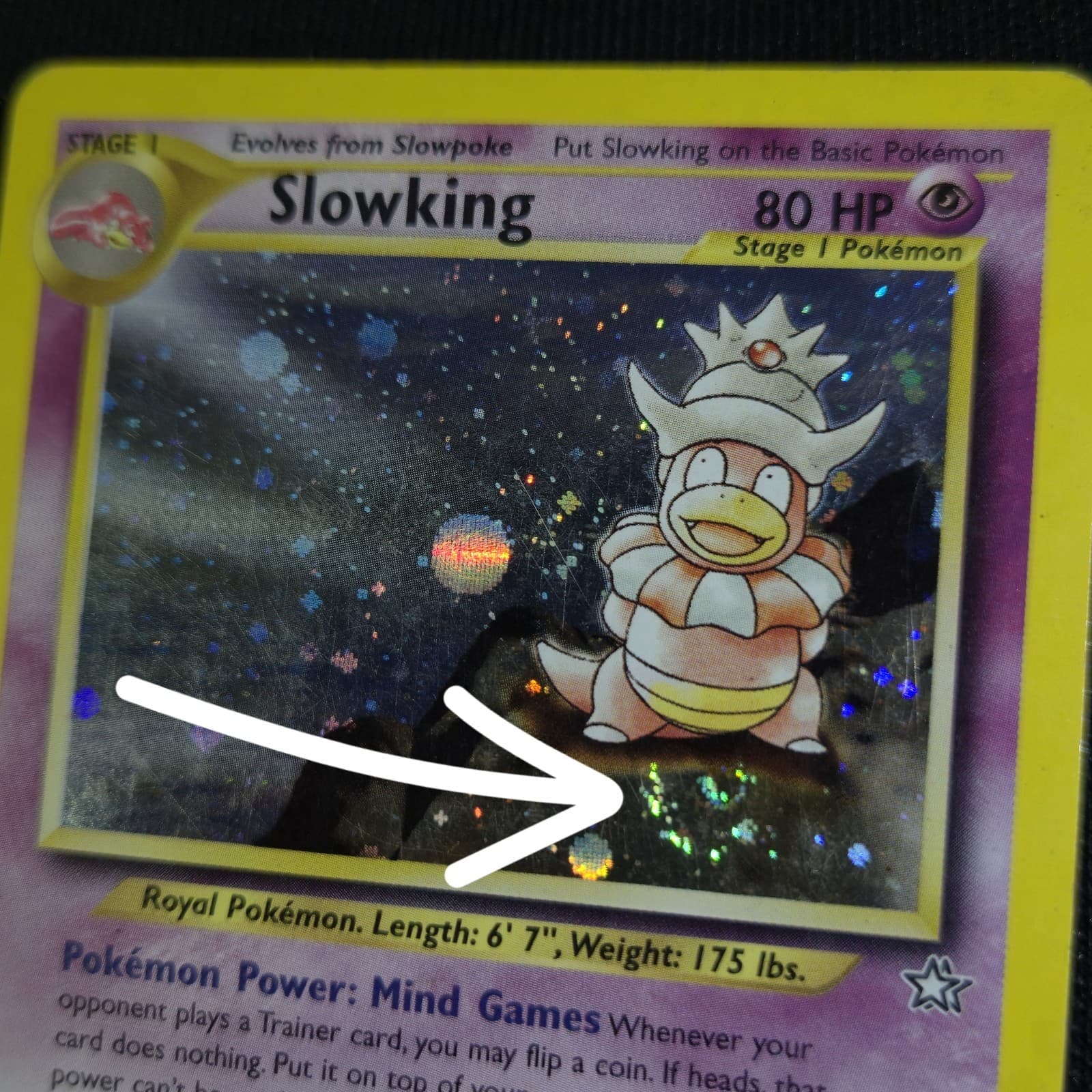 FART WHOLE SWIRL 🌀💫 Slowking 14/111 Neo Genesis Holo Nintendo Pokémon Card