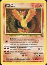 2000 Pokemon ITALIAN Unlimited Fossil Moltres Holo 12/62 VG-EX