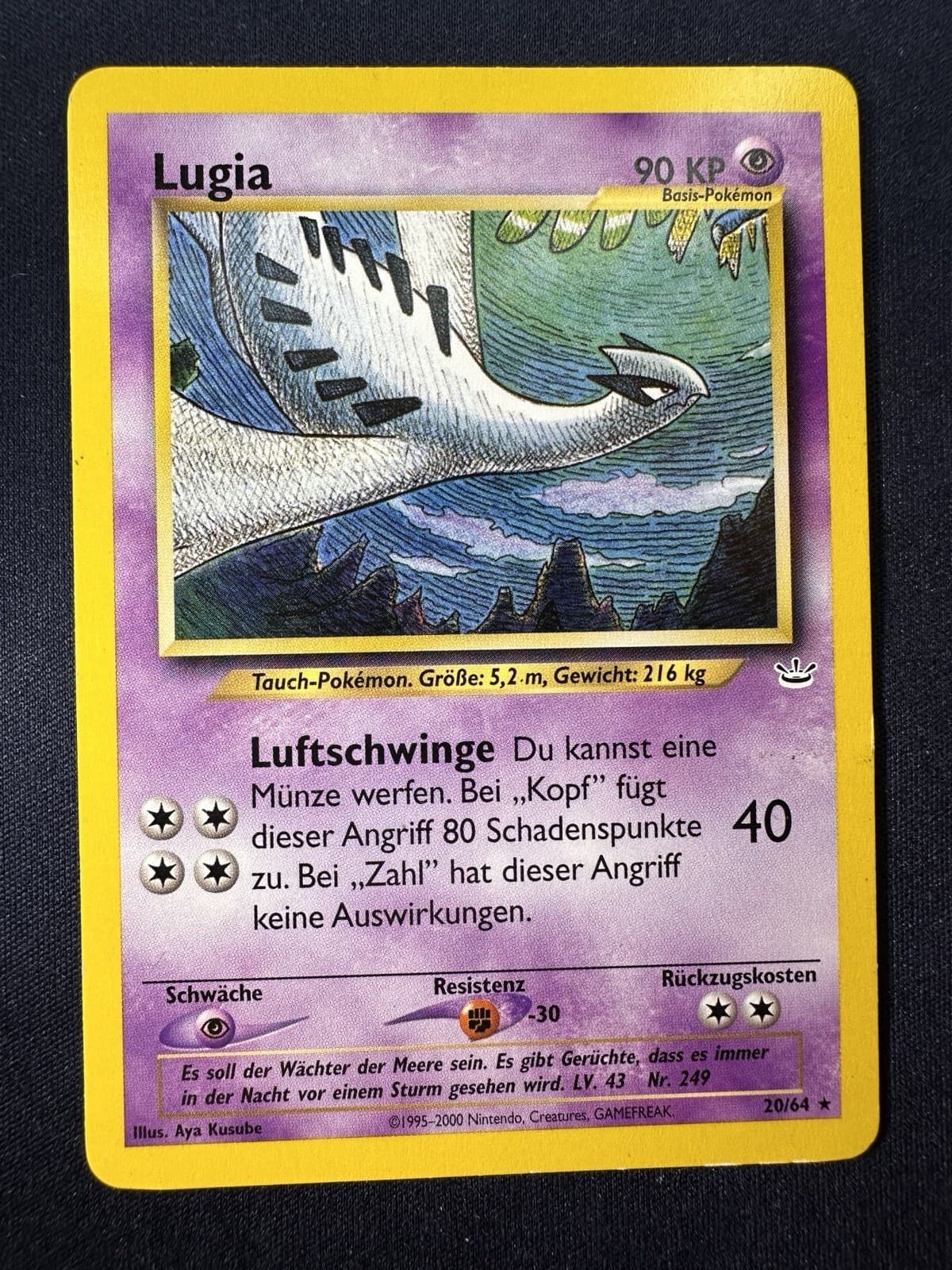 Pokemon Card - Lugia Neo Revelation 20/64 Rare LP GERMAN Free Shipping B