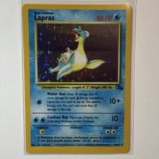 Pokémon Lapras Fossil 10/62 Holo Rare 1999 Wizards of the Coast English