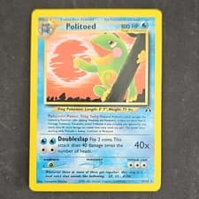 Pokemon TCG Politoed 27/75 Neo Discovery Unlimited Rare 100 HP