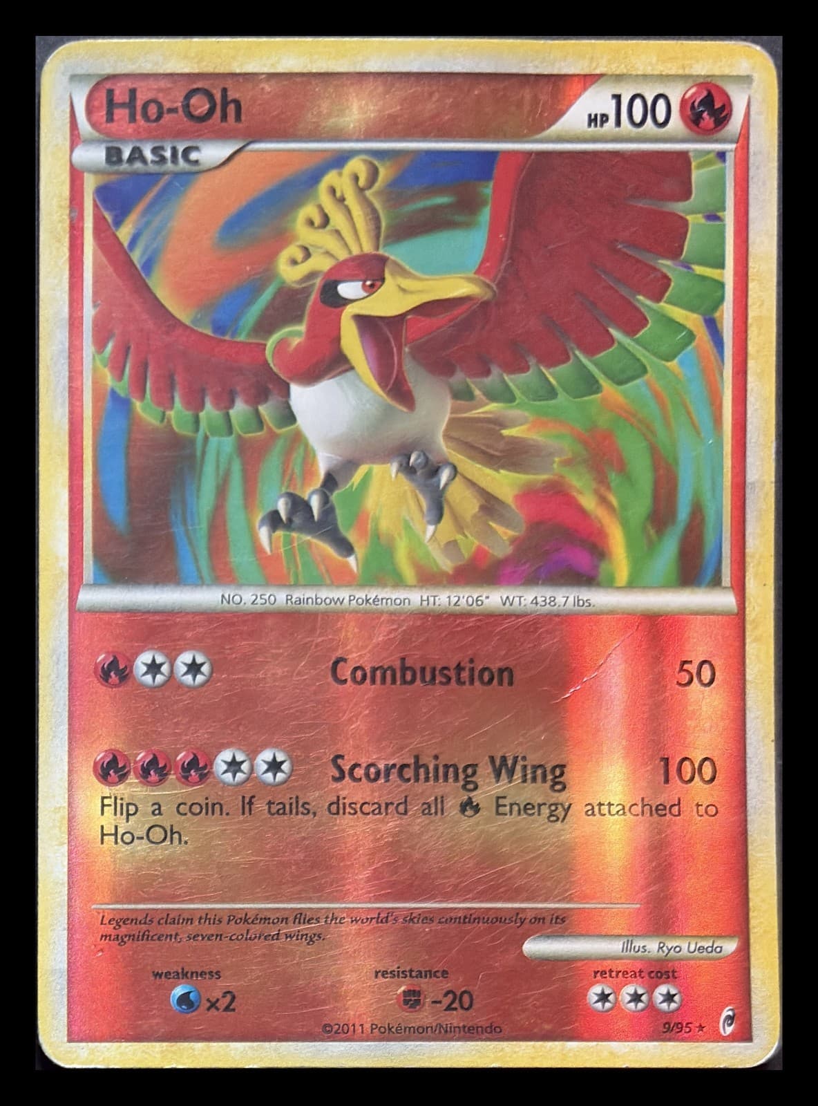 Ho-Oh 9/95 Reverse Holo Call of Legends 2011 HGSS Pokemon Card LP