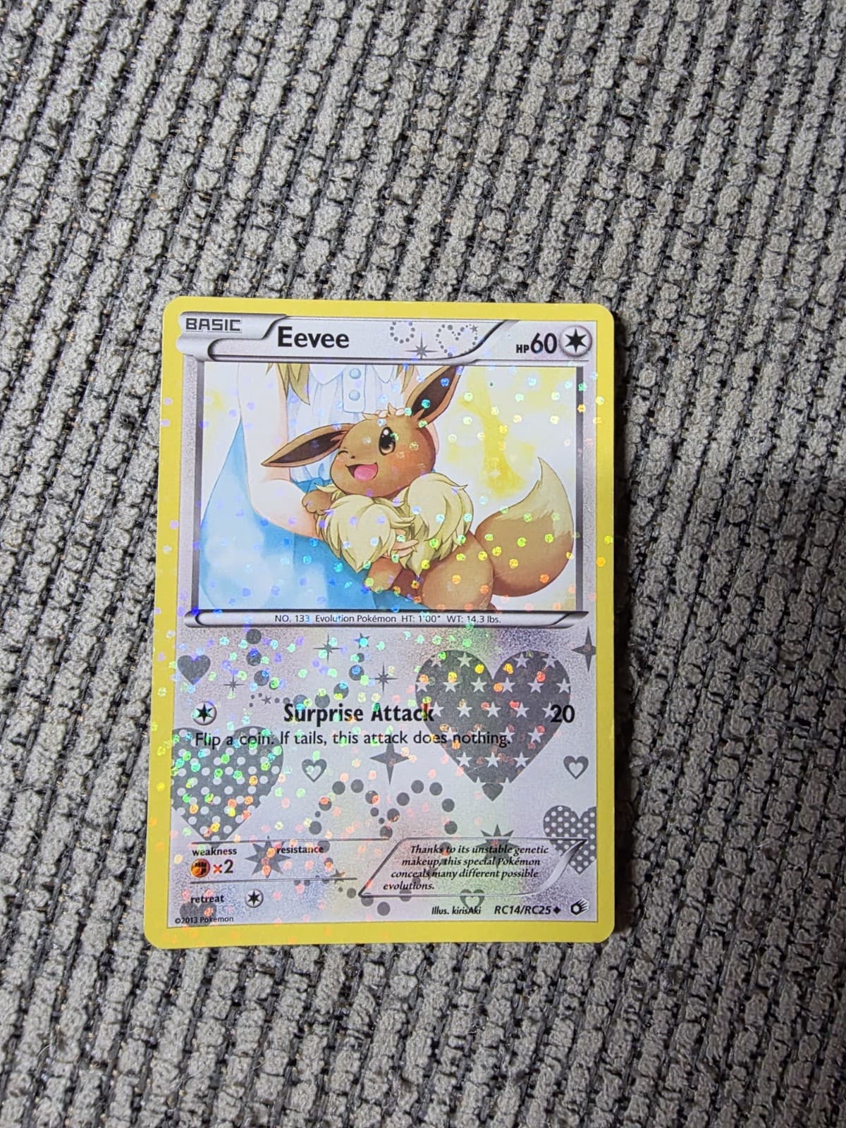 Eevee RC14/RC25 Legendary Treasures: Radiant Collection Holo