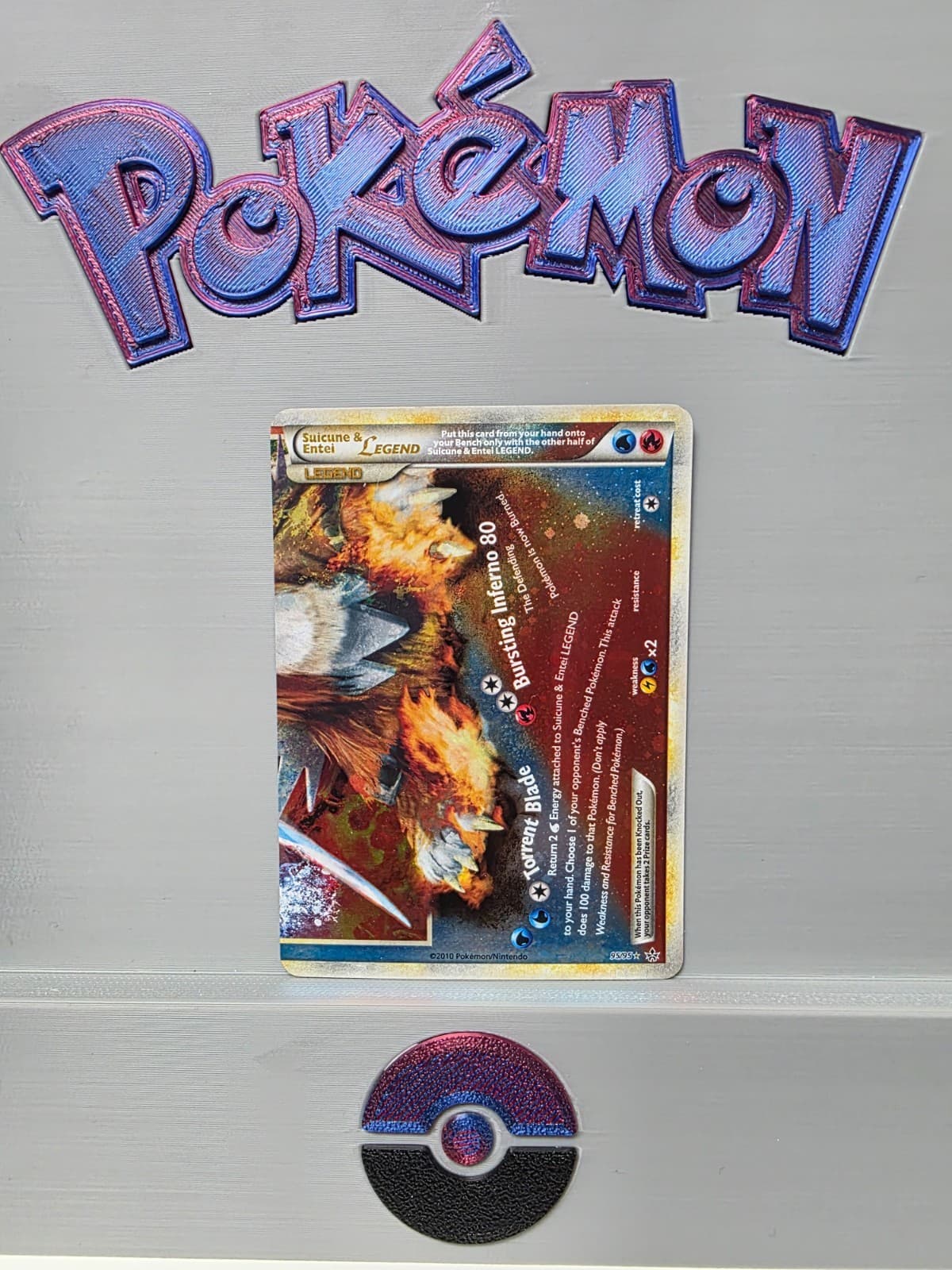 Pokemon TCG Suicune & Entei Legend (Bottom) 95/95 Unleashed Holo LP See Pics