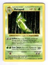 Metapod Base Set (Shadowless) #054 (1998) Common NM Pokemon