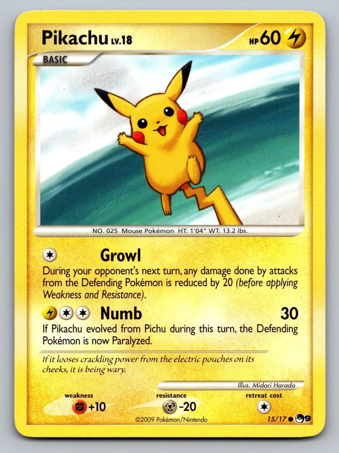 Pikachu 15/17 C POP Series 9 Pokemon LP