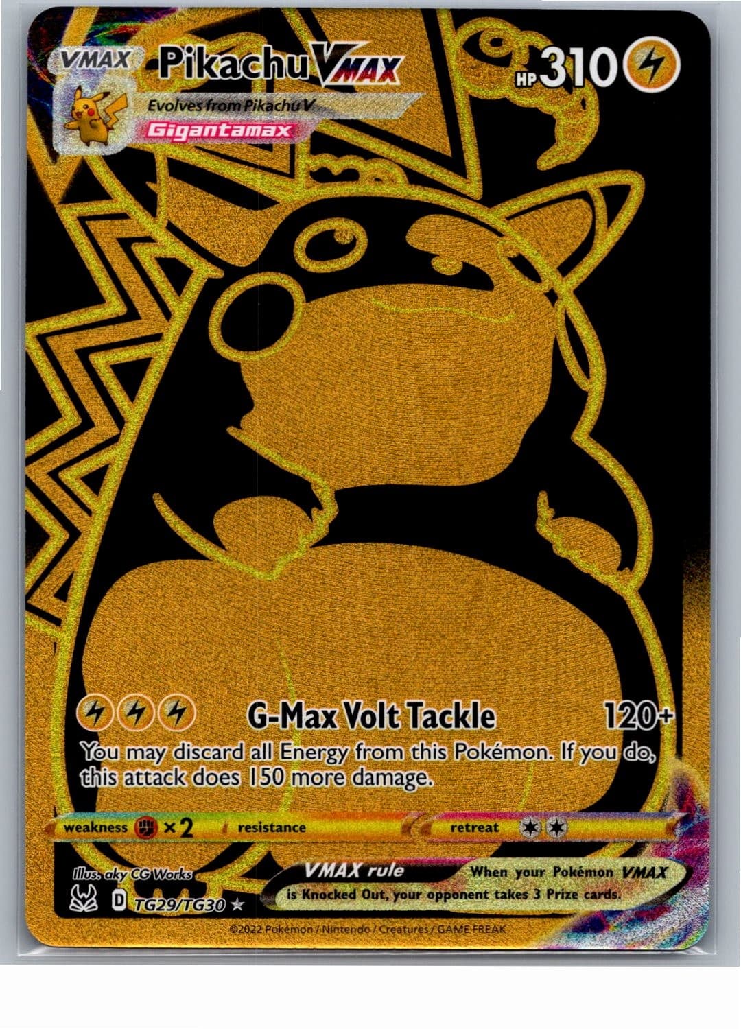 Pikachu VMAX (Secret) Holo SWSH11: Lost Origin Trainer Gallery TG29/TG30 2022 NM
