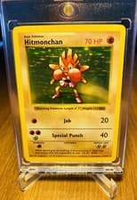 Hitmonchan Shadowless Base Set Holo 7/102  Pokemon TCG 1999 WOTC Card