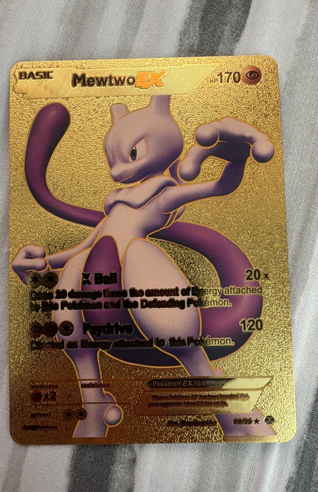 Mewtwo EX (98 Full Art) 98/99 Next Destinies Holo