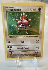 1999 Pokemon  Hitmonchan Holo Shadowless 07/102 Base Set Fighter