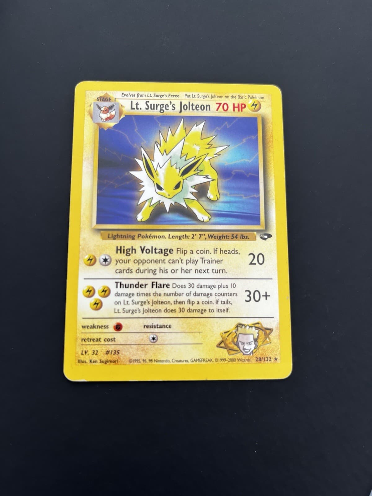 Lt. Surge's Jolteon 28/132 Gym Challenge Regular MP