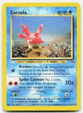 Neo Discovery Corsola 37/75 LP Pokemon Unlimited Uncommon Tcg Card