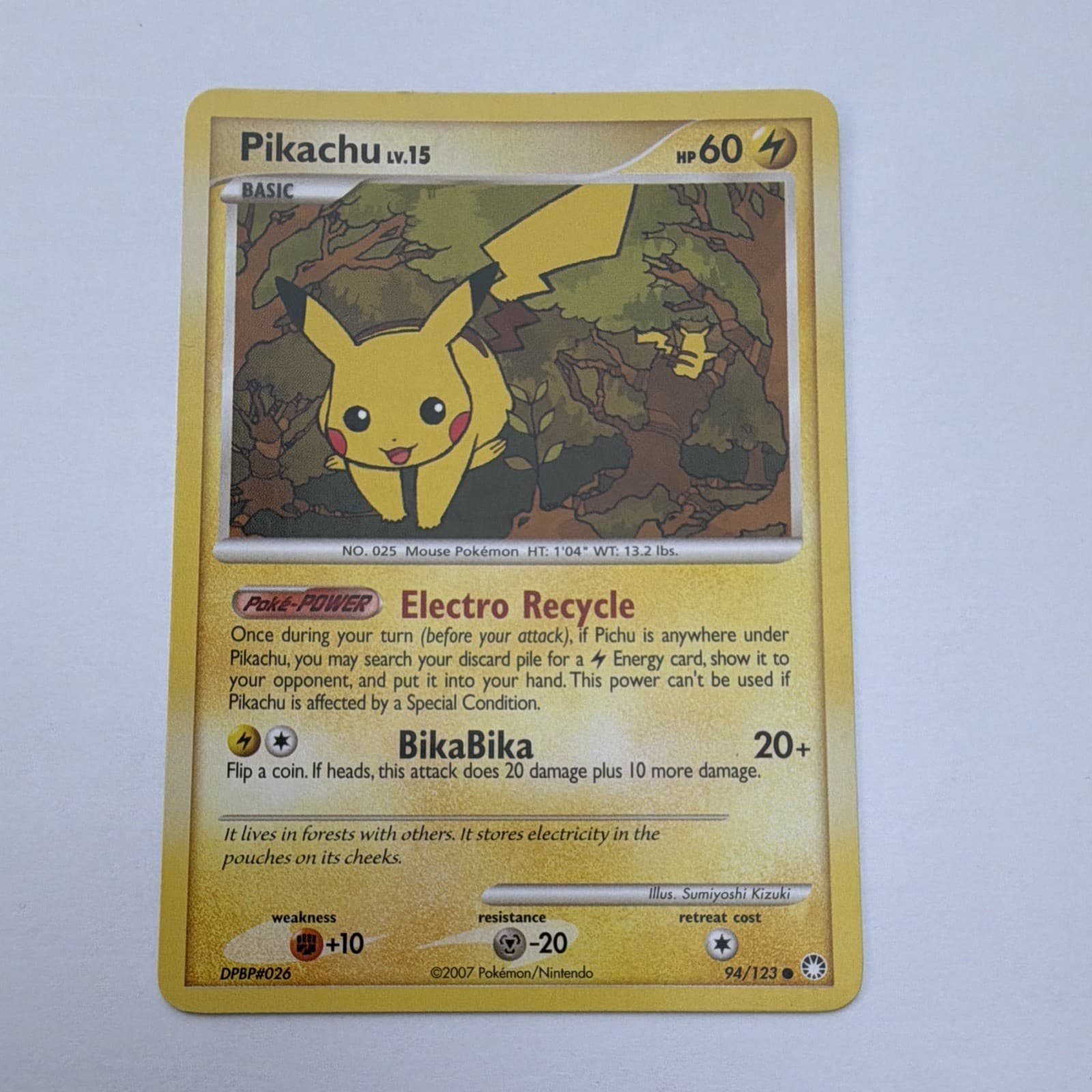 The Pokémon Company Pikachu 94/123 Mysterious Treasures Non-Holo Common 60 HP