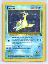 Lapras Fossil Holo #10/62 Unlimited English Pokemon Card - LP