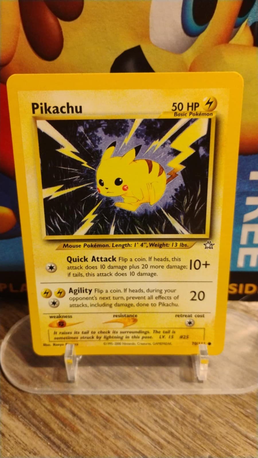 PIKACHU Neo Genesis POKEMON Non-Holo 2000 Trading Card 70/111