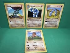 Onix Machop Machoke Diglett Base Set (Shadowless) Pokemon Trading Card TCG  1999