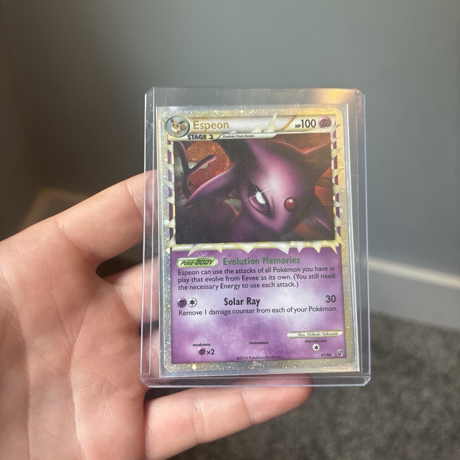 Pokemon Company Espeon Prime 81/90 Undaunted Holo Ultra Rare Stage 1 HP100