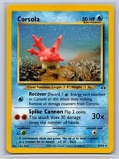 Corsola 37/75 Uncommon Neo Discovery Pokemon Unlimited Lightly Played