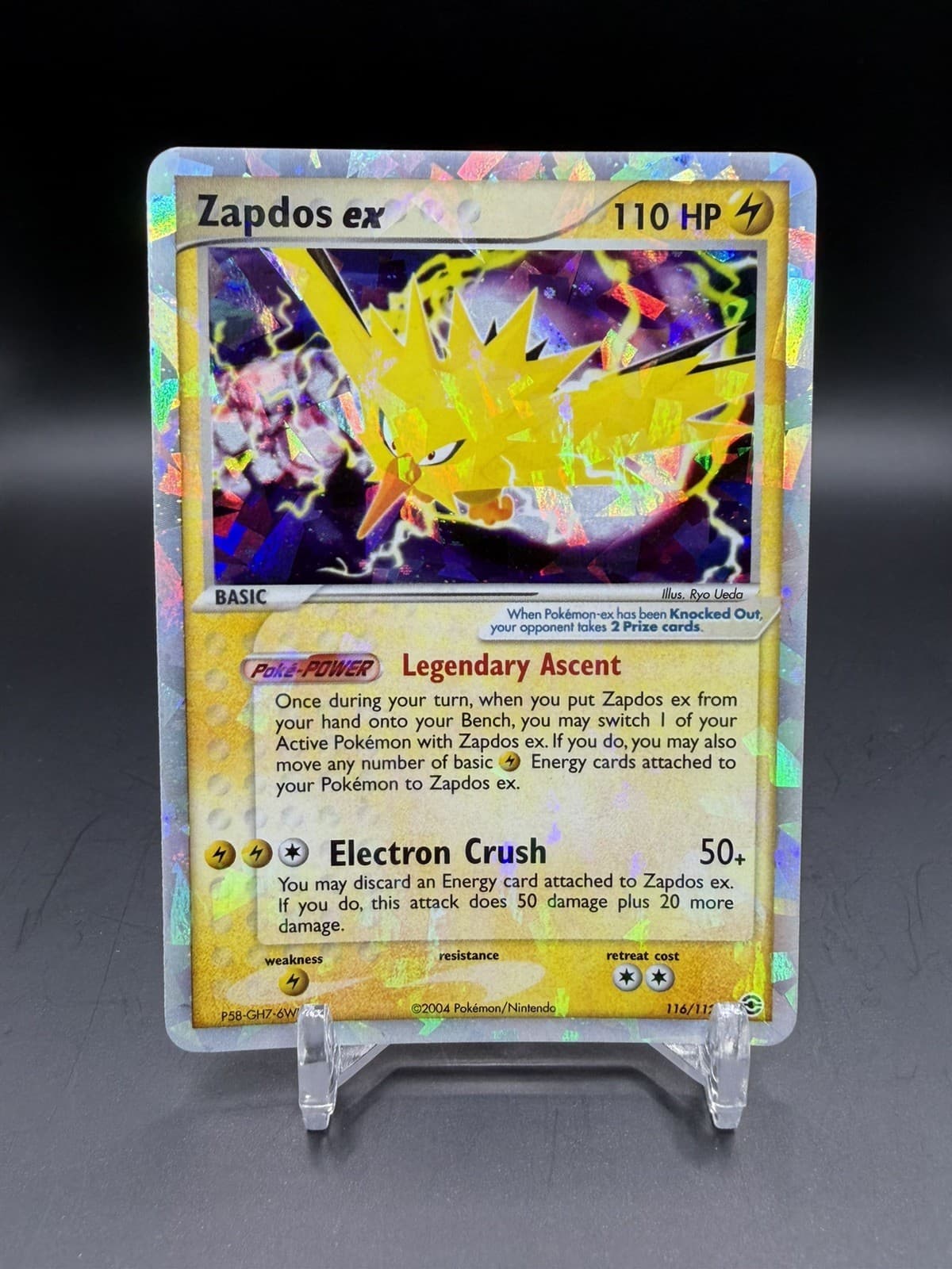 Pokemon Zapdos ex 116/112 EX FireRed LeafGreen Ultra Rare Holo LP 2004