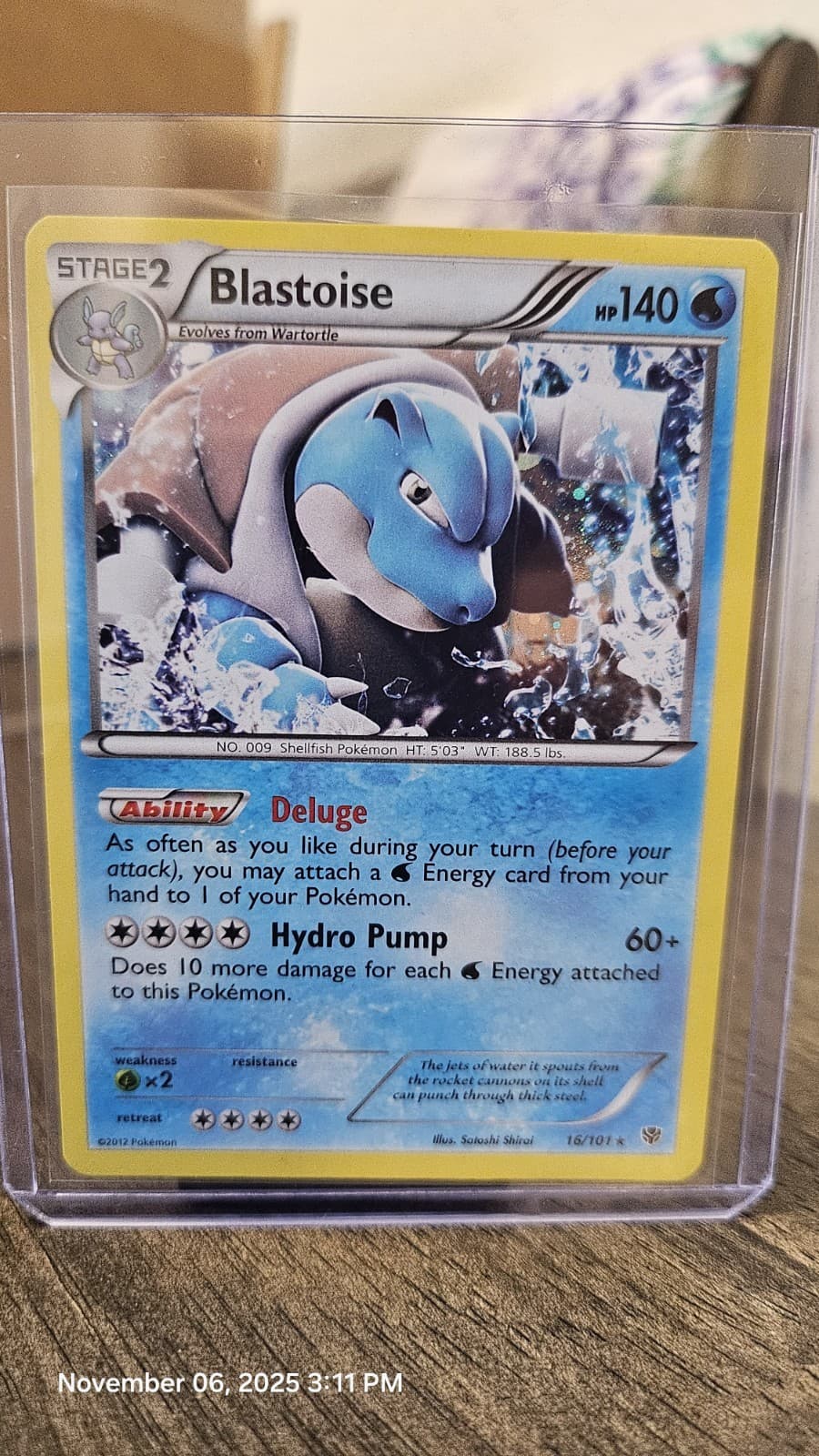 Pokémon TCG Blastoise Plasma Blast 16 Holo Holo Rare 