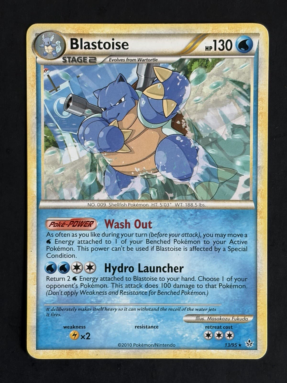 Blastoise 13/95 HGSS Unleashed 2010 Pokemon Rare Non Holo MP