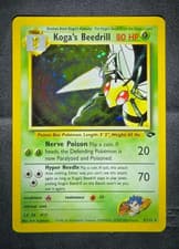 Pokémon TCG Koga's Beedrill Holo Rare 9/132 Gym Challenge Unlimited-LP