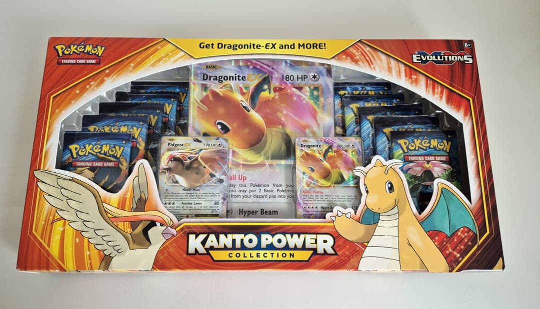 POKEMON Evolutions XY Kanto Power Collection Booster Box Display Dragonite 