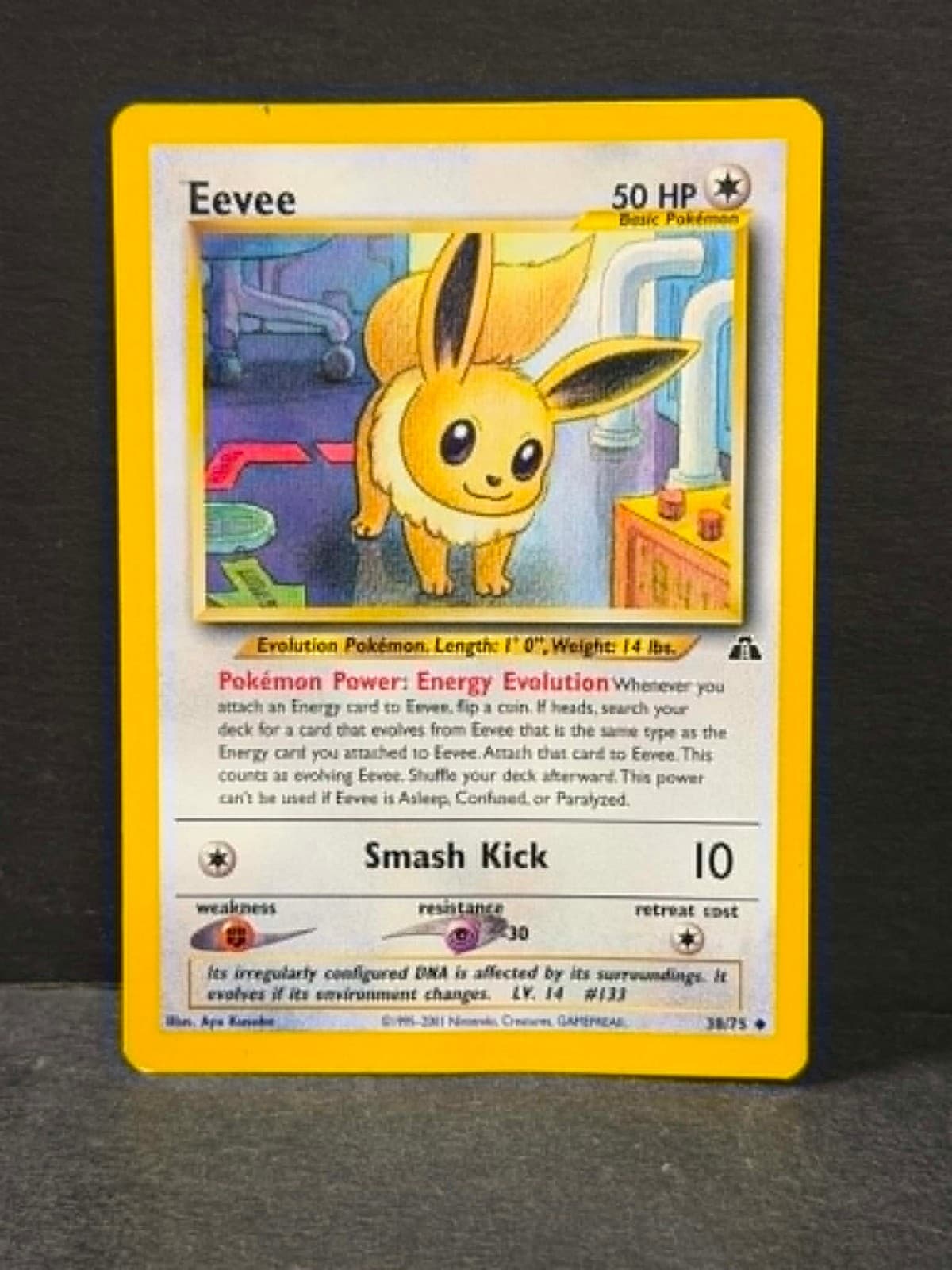 Pokemon EEVEE 38/75 Neo Discovery Playing Card TCG ** L@@K **