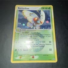 Pokémon Butterfree Reverse Holo Rare EX FireRed & LeafGreen 2/112 2004