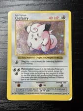 Pokemon: Clefairy - Base Set (Shadowless) 5/102 MISCUT Alignment Dot