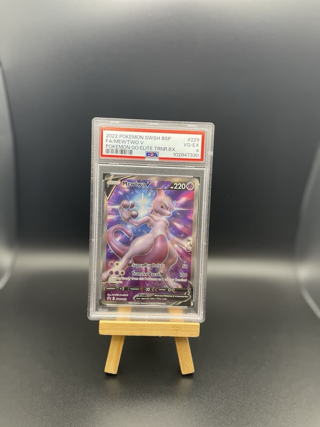 2022 Pokemon Go Elite Trainer Box Mewtwo v SWSH #229 PSA Grade 4 LOW POP