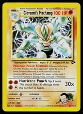 Pokemon Card Gym Challenge Giovanni's Machamp 6/132 Unlimited Holo Rare