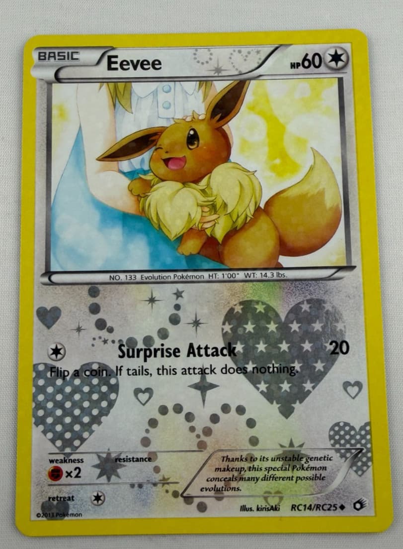 Eevee RC14/RC25 Holo UC Legendary Treasures: Radiant Collection Pokemon MP